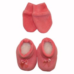 Luvinhas e Pantufas Lacinho Rosê Plush Luvinhas e Pantufas Lacinho Rosê Plush