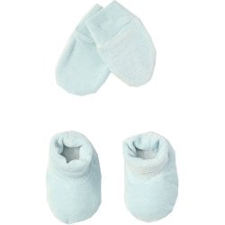 Luvinhas e Pantufas Básico Azul Plush Luvinhas e Pantufas Básico Azul Plush