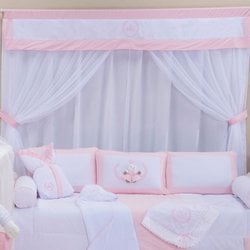 Cortina Quarto de Bebê Ursa Realeza Poá Cortina Quarto de Bebê Ursa Realeza Poá