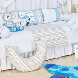 Kit Cama Babá Avião Azul 6 Peças Kit Cama Babá Avião Azul 6 Peças