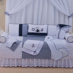 Kit Cama Babá Náutico Azul 6 Peças Kit Cama Babá Náutico Azul 6 Peças
