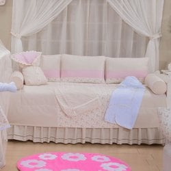 Kit Cama Babá Nervura Rosa 6 Peças Kit Cama Babá Nervura Rosa 6 Peças