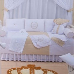 Kit Cama Babá Realeza Cáqui 6 Peças Kit Cama Babá Realeza Cáqui 6 Peças