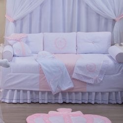 Kit Cama Babá Realeza Rosa 6 Peças Kit Cama Babá Realeza Rosa 6 Peças