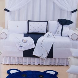 Kit Cama Babá Príncipe Urso Marinho 6 Peças Kit Cama Babá Príncipe Urso Marinho 6 Peças