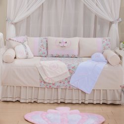 Kit Cama Babá Ursa Realeza Floral 6 Peças Kit Cama Babá Ursa Realeza Floral 6 Peças