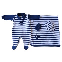 Saída de Maternidade Cavalinho Marinho 4 Peças Saída de Maternidade Cavalinho Marinho 4 Peças