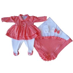 Saída de Maternidade Bella Coral 4 Peças Saída de Maternidade Bella Coral 4 Peças