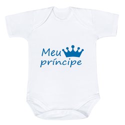 Body de Bebê Meu Príncipe Estampado Manga Curta Body de Bebê Meu Príncipe Estampado Manga Curta