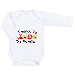 Body de Bebê Xodó da Família Estampado Manga Longa Body de Bebê Xodó da Família Estampado Manga Longa