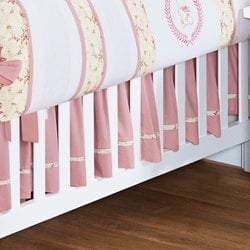 Saia de Berço Ursinha Rosê 100% Algodão 2 Lados Saia de Berço Ursinha Rosê 100% Algodão 2 Lados