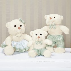 Ursinhos de Bebê Amore Verde 100% Algodão Kit 3 Peças Ursinhos de Bebê Amore Verde 100% Algodão Kit 3 Peças