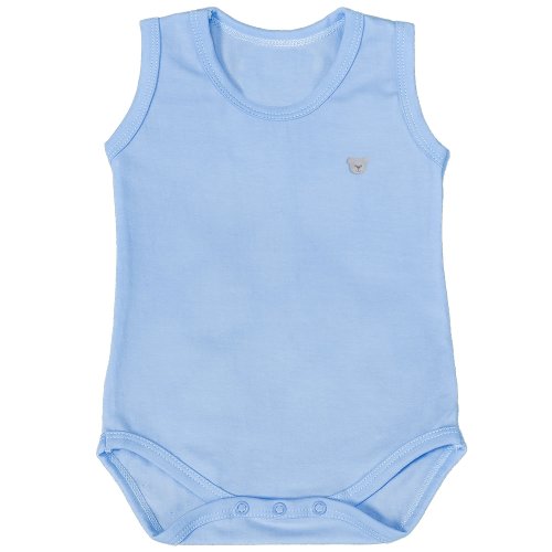 Body de Bebê Basic Regata Azul