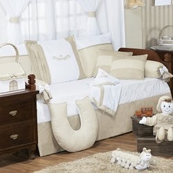 Kit Cama Babá Classic Palha 100% Algodão 8 Peças Kit Cama Babá Classic Palha 100% Algodão 8 Peças