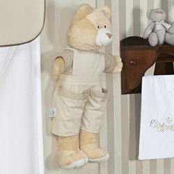 Porta Fraldas Urso Classic Palha 100% Algodão Porta Fraldas Urso Classic Palha 100% Algodão