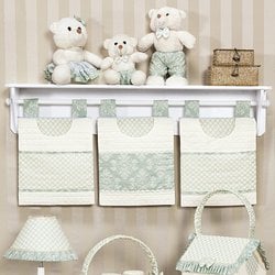 Porta Fraldas Varão + Prateleira Amore Verde 5 Peças Porta Fraldas Varão + Prateleira Amore Verde 5 Peças