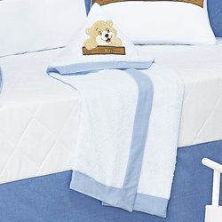 Toalha de Banho com Capuz Ursinhos Azul 100% Algodão Toalha de Banho com Capuz Ursinhos Azul 100% Algodão