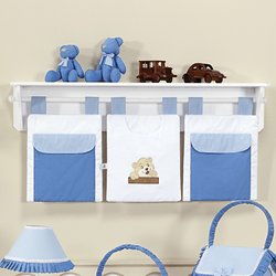 Porta Fraldas Varão + Prateleira Ursinhos Azul 5 Peças Porta Fraldas Varão + Prateleira Ursinhos Azul 5 Peças