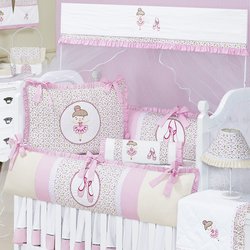 Kit Berço Bailarina Rosa 100% Algodão 9 Peças Kit Berço Bailarina Rosa 100% Algodão 9 Peças