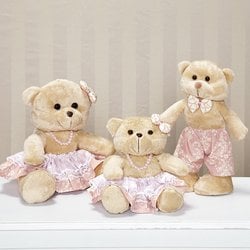 Ursinhos de Bebê Amore Rosê 100% Algodão Kit 3 Peças Ursinhos de Bebê Amore Rosê 100% Algodão Kit 3 Peças