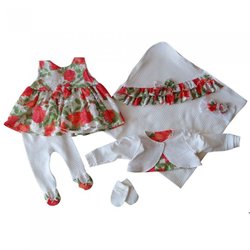 Saída de Maternidade Fashion Floral Malha Suedine Saída de Maternidade Fashion Floral Malha Suedine