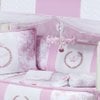 Móbile Para Berço de Bebê Menina Princesa Rosa - Branco Com Florzinha