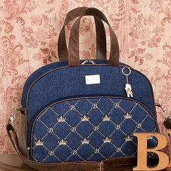 Bolsa Maternidade Classic Jeans Coroa M Bolsa Maternidade Classic Jeans Coroa M