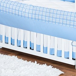 Saia de Berço Príncipe Azul 100% Algodão 2 Lados Saia de Berço Príncipe Azul 100% Algodão 2 Lados