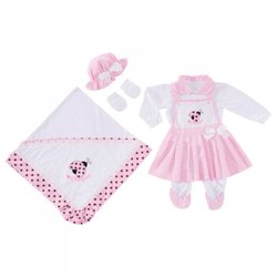 Saída de Maternidade Joaninha Rosa 5 Peças Saída de Maternidade Joaninha Rosa 5 Peças
