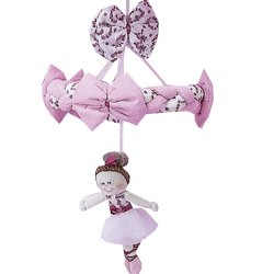 Móbile de Berço Bailarina Branco e Rosa Móbile de Berço Bailarina Branco e Rosa