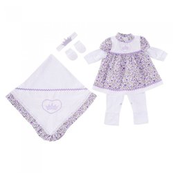 Saída de Maternidade Coroa Floral Lilás 5 Peças Saída de Maternidade Coroa Floral Lilás 5 Peças
