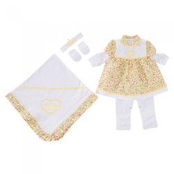 Saída de Maternidade Coroa Floral Amarelo 5 Peças Saída de Maternidade Coroa Floral Amarelo 5 Peças