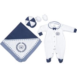 Saída de Maternidade Coroa Real Azul Marinho 4 Peças Saída de Maternidade Coroa Real Azul Marinho 4 Peças