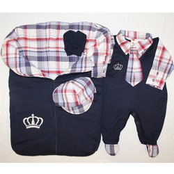 Saída de Maternidade Príncipe Gravata Marinho Saída de Maternidade Príncipe Gravata Marinho