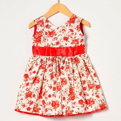 Vestido Infantil Chic Floral Vermelho Vestido Infantil Chic Floral Vermelho