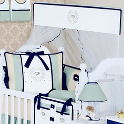 Kit Berço Petit Vanilla Verde 100% Algodão 9 Peças Kit Berço Petit Vanilla Verde 100% Algodão 9 Peças