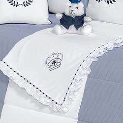 Manta de Bebê Realeza Azul Marinho 100% Algodão Manta de Bebê Realeza Azul Marinho 100% Algodão