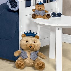 Ursinhos de Bebê Realeza Azul Kit 2 Peças Ursinhos de Bebê Realeza Azul Kit 2 Peças