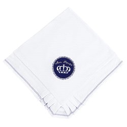 Manta de Bebê Coroa Azul Marinho Malha 100% Algodão Manta de Bebê Coroa Azul Marinho Malha 100% Algodão