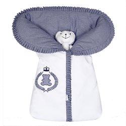 Porta Bebê Ursinho Azul Marinho 100% Algodão Piquet Porta Bebê Ursinho Azul Marinho 100% Algodão Piquet