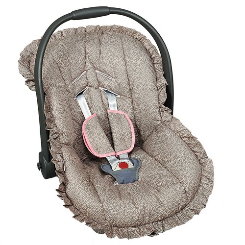 Capa Bebê Conforto + Protetor de Cinto Margarida Rosê