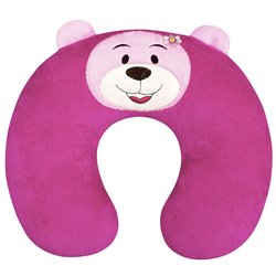 Almofada de Pescoço para Bebê Ursinho Pink Plush Almofada de Pescoço para Bebê Ursinho Pink Plush