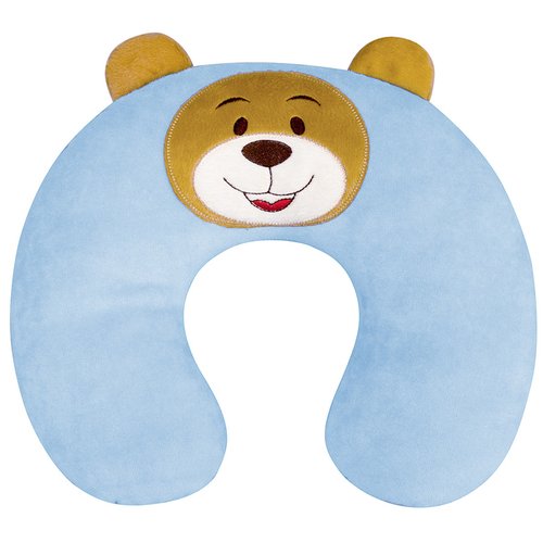 Almofada de Pescoço para Bebê Ursinho Azul Plush