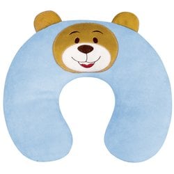 Almofada de Pescoço para Bebê Ursinho Azul Plush Almofada de Pescoço para Bebê Ursinho Azul Plush