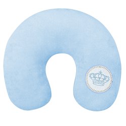 Almofada de Pescoço para Bebê Coroinha Azul Plush Almofada de Pescoço para Bebê Coroinha Azul Plush