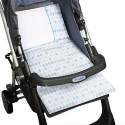 Colchonete para Carrinho Geométrico Azul 3 Peças Colchonete para Carrinho Geométrico Azul 3 Peças