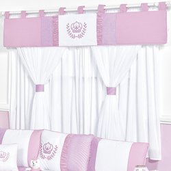 Cortina Quarto de Bebê Realeza Rosa Cortina Quarto de Bebê Realeza Rosa