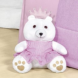 Ursinha Decorativa Realeza Rosa Listrado M Ursinha Decorativa Realeza Rosa Listrado M