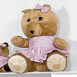 Ursinha Decorativa Soninho Rosa Poá M Ursinha Decorativa Soninho Rosa Poá M