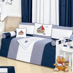 Kit Cama Babá Navegador Marinho 7 Peças Kit Cama Babá Navegador Marinho 7 Peças